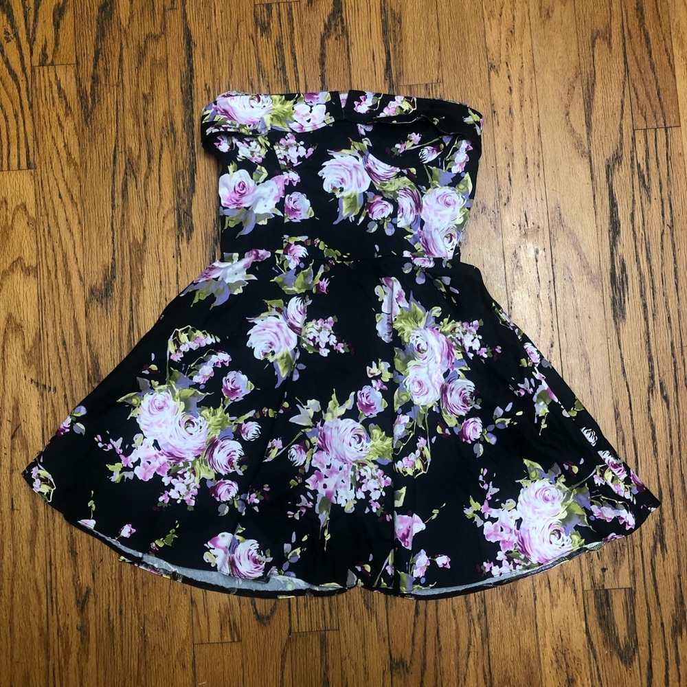 Sans Souci Cute Floral Strapless Party Dress - Picture 3 of 8